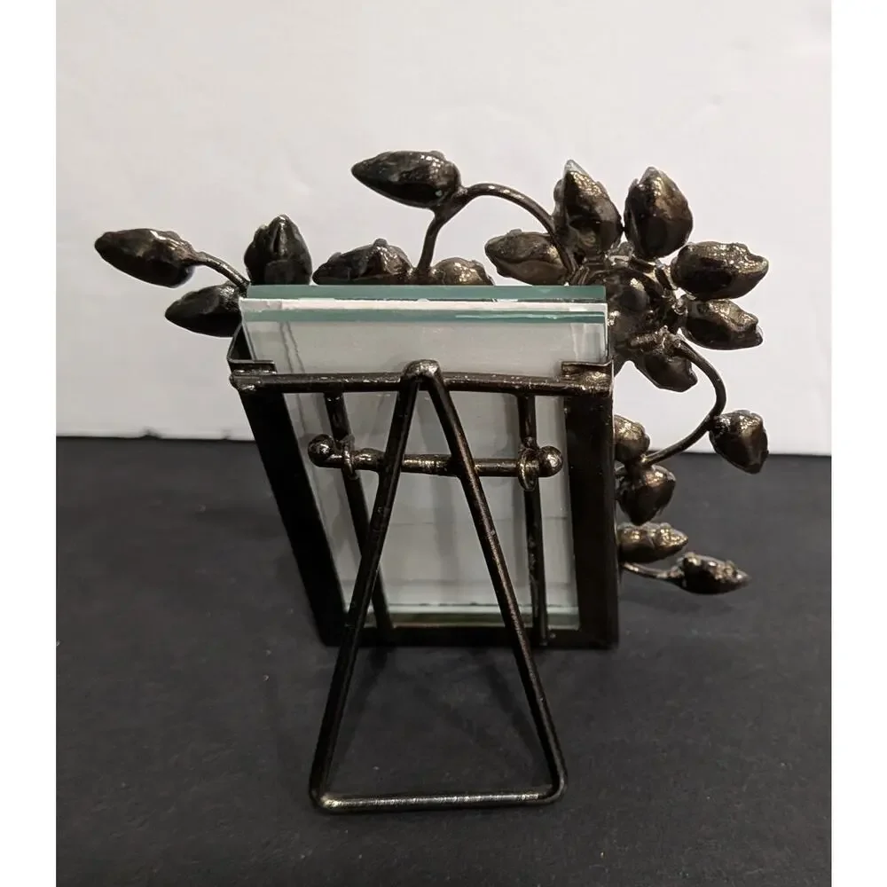 Vintage Two's Company Mini Crystal Vine & Floral Picture Frame 1